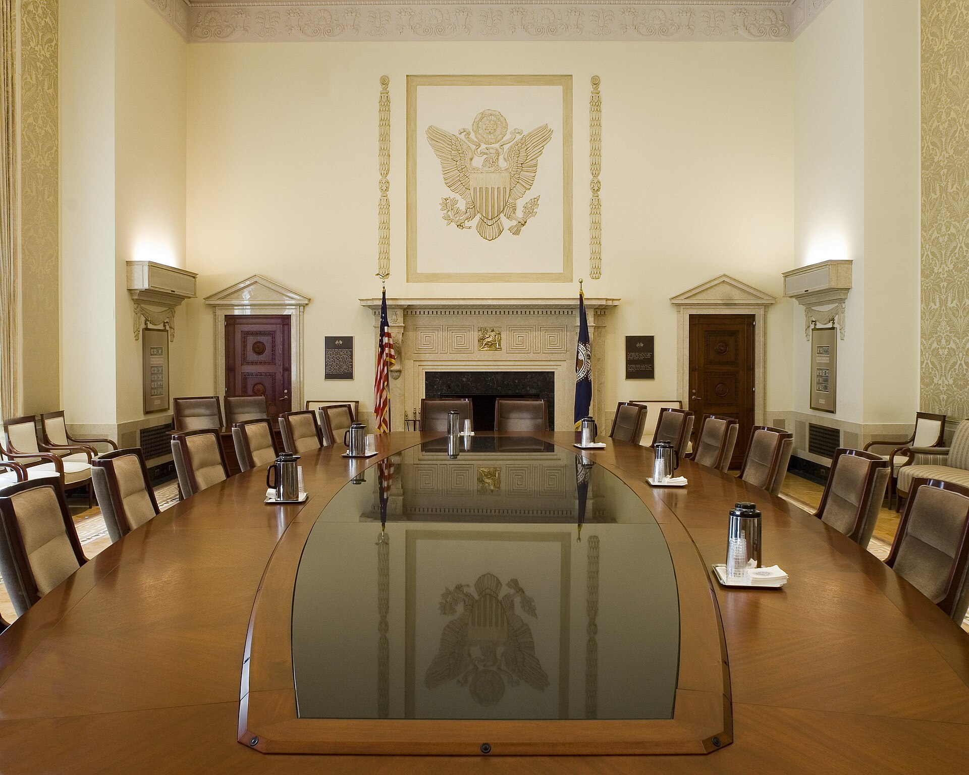 Interior of the Board room in the Marriner S. Eccles building.